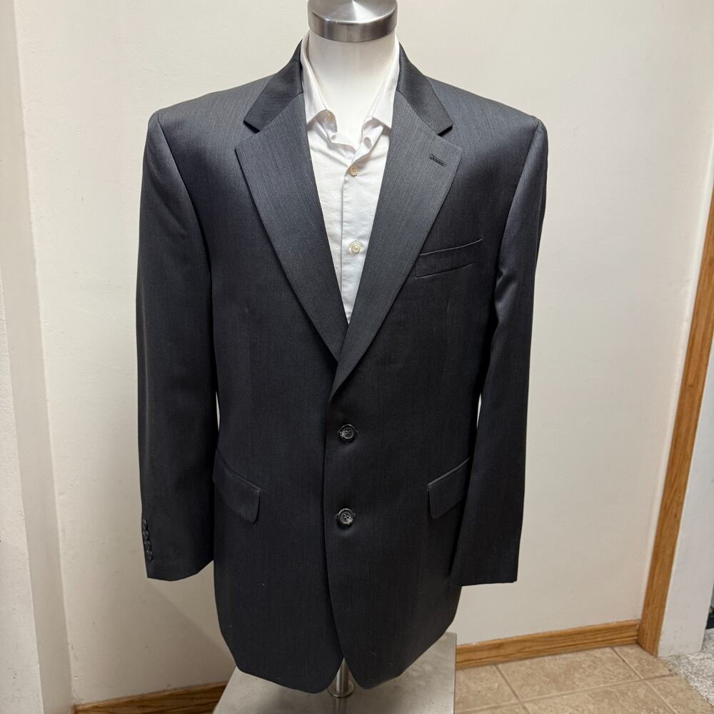 Lauren Ralph Lauren Men's Blazer Luxury Designer Gold Label Wool Silver Gray 46R